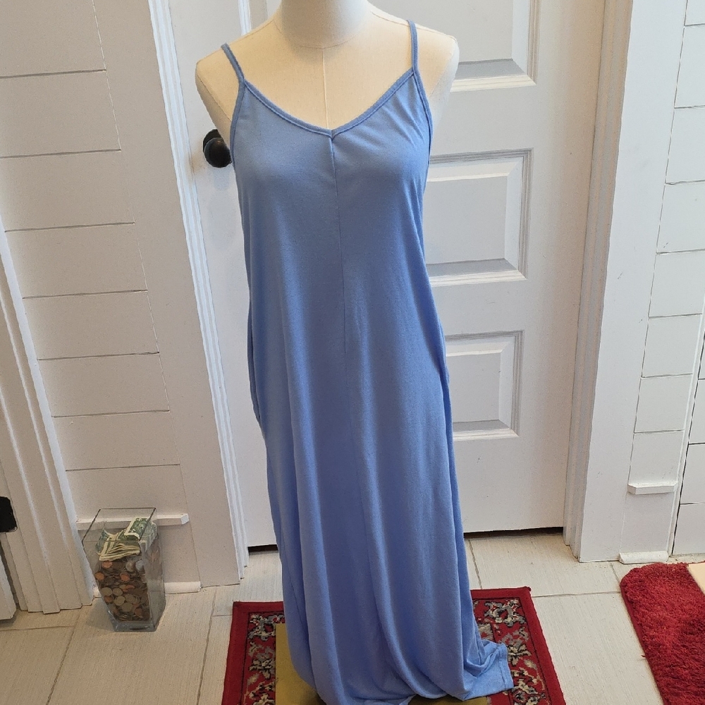 Elegant Blue Nightgown Or Houae Dress